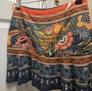 Farm Rio Skirt Colorful Floral Patterned Women's Skirt